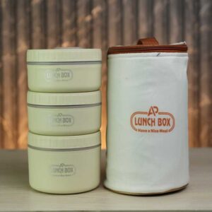 AP Stainless Steel Lunch Box 3 Layer Insulated Food Bag