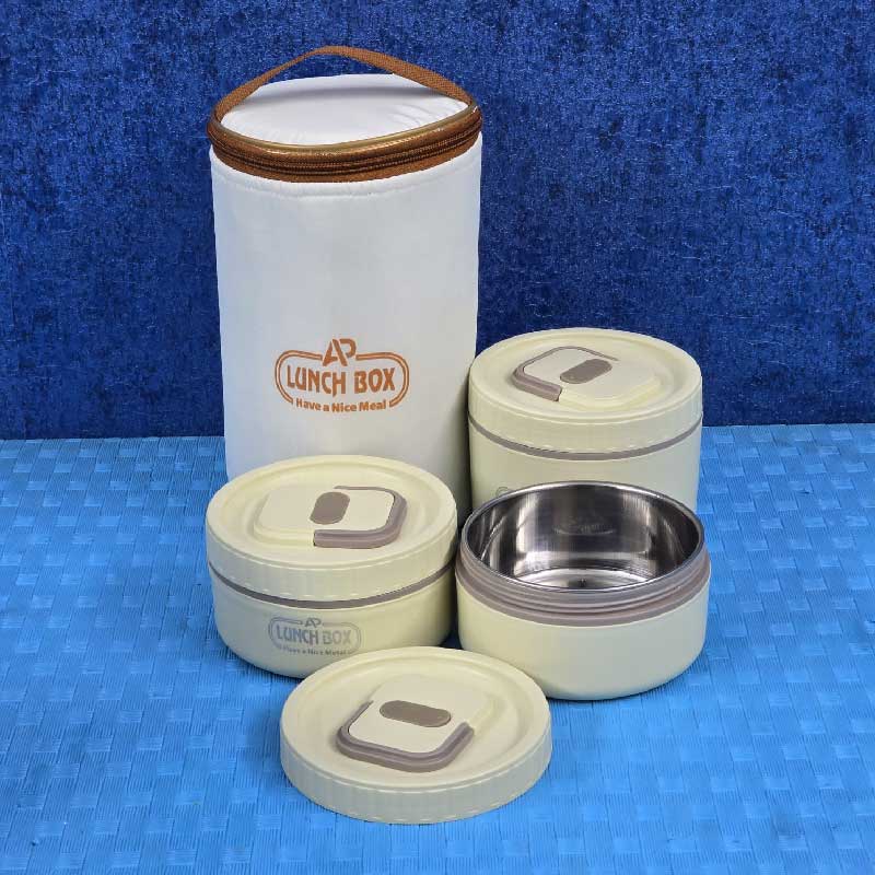 AP Stainless Steel Lunch Box 3 Layer Insulated Food Bag - Image 3