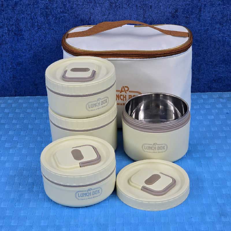 AP Stainless Steel Lunch Box 4 Layer Insulated Food Bag - Image 2