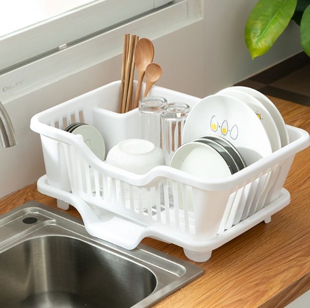 Kitchen Dish Drying Rack with Drainboard Bowl Holder Tray - Image 5
