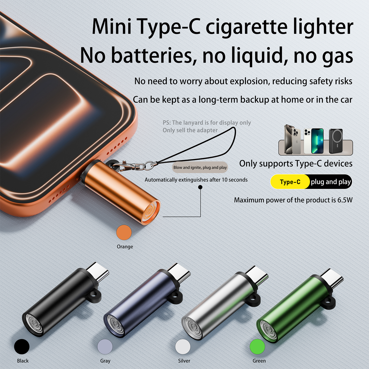 USB-C Electric Lighter Portable Rechargeable - Image 2