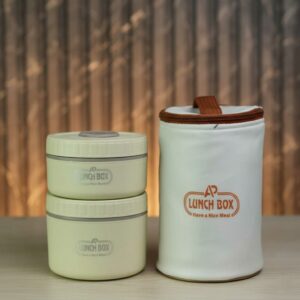 AP Stainless Steel Lunch Box 2 Layer Insulated Food Bag